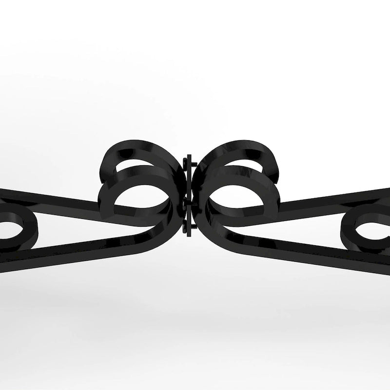 Konsolentisch aus Glas und Metall mit Stauraum für den Eingangsbereich