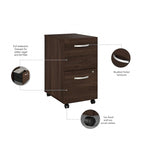 Mobiler Aktenschrank mit 2 Schubladen und Schloss