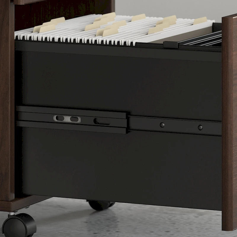 Mobiler Aktenschrank mit 2 Schubladen und Schloss