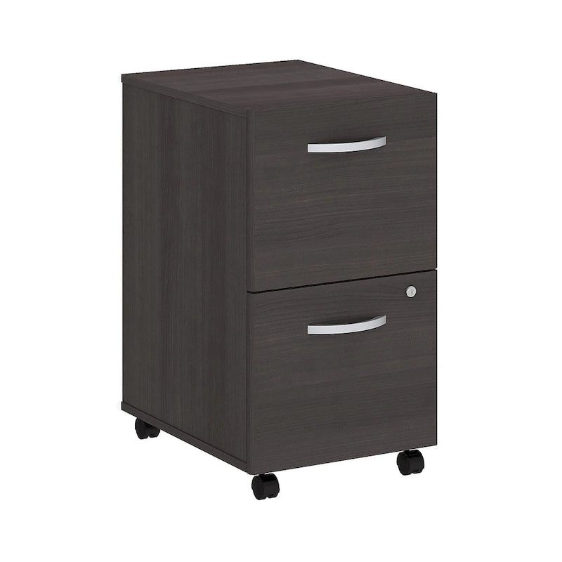 Mobiler Aktenschrank mit 2 Schubladen und Schloss