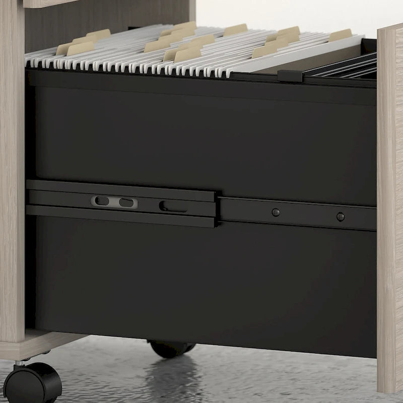 Mobiler Aktenschrank mit 2 Schubladen und Schloss