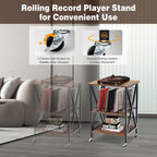 Rollbarer Plattenspielerschrank mit Stauraum