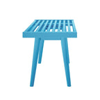 Mid-century houten halbank voor één persoon - 41.3 L x 16.5 W x 17.5 H