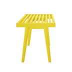 Mid-century houten halbank voor één persoon - 41.3 L x 16.5 W x 17.5 H