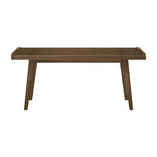 Mid-century houten halbank voor één persoon - 41.3 L x 16.5 W x 17.5 H