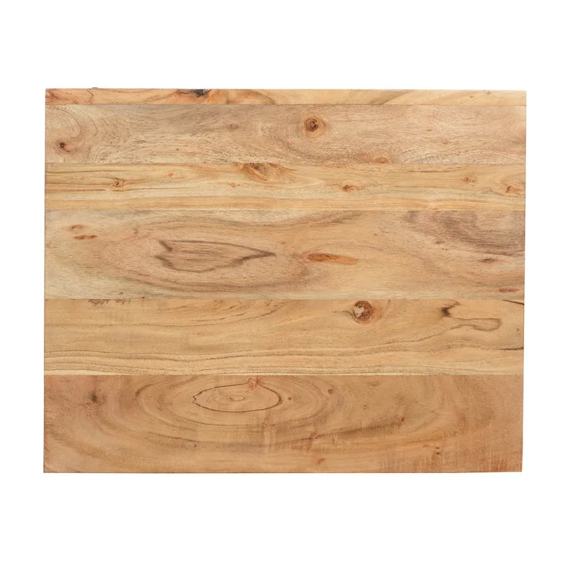 Comodino artigianale in legno di acacia con mobiletto