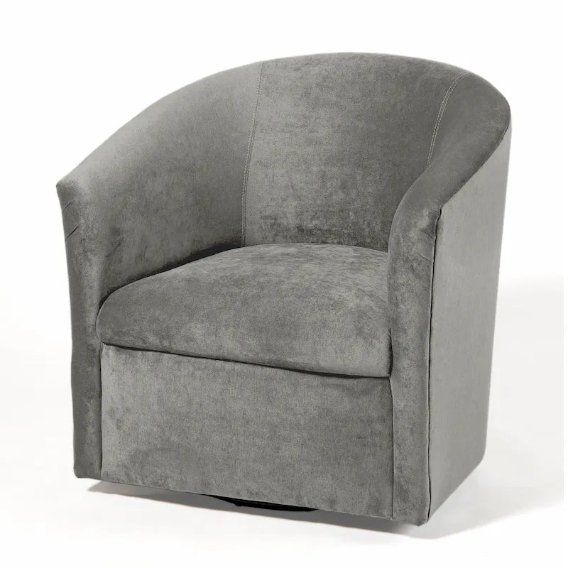 Modern Microfiber Swivel Accent Chair
