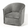 Modern Microfiber Swivel Accent Chair