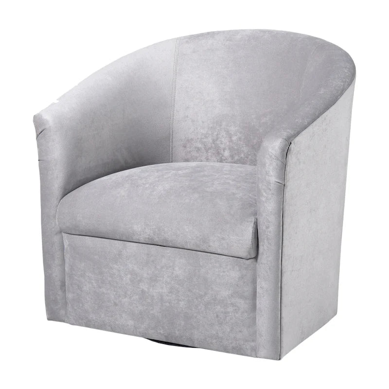 Modern Microfiber Swivel Accent Chair