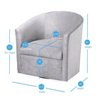 Modern Microfiber Swivel Accent Chair