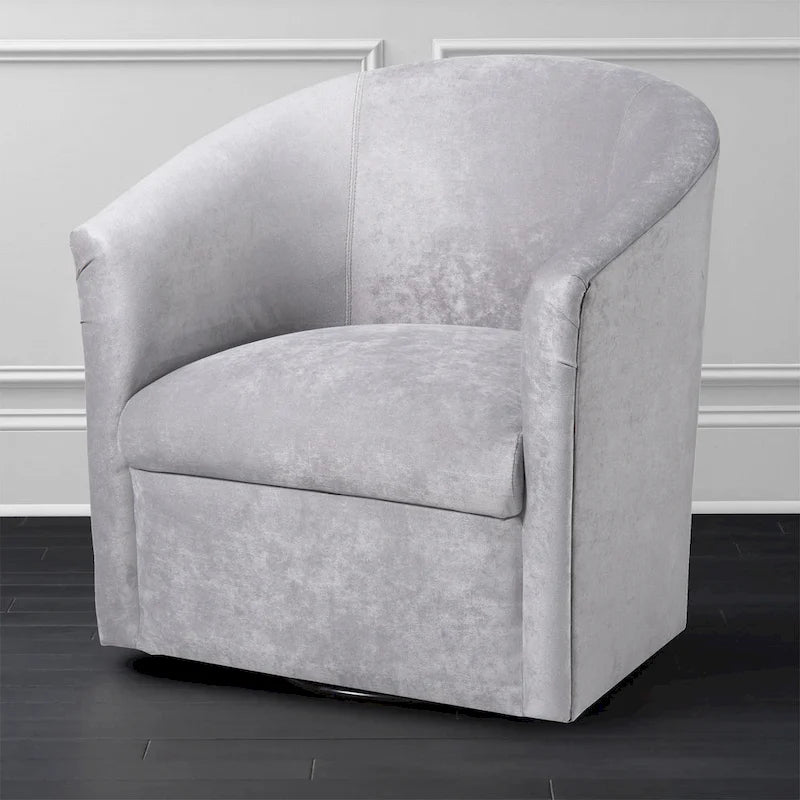 Modern Microfiber Swivel Accent Chair