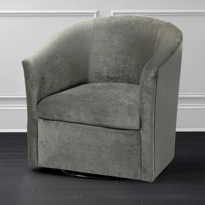 Modern Microfiber Swivel Accent Chair