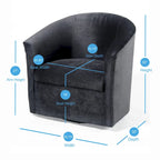 Modern Microfiber Swivel Accent Chair
