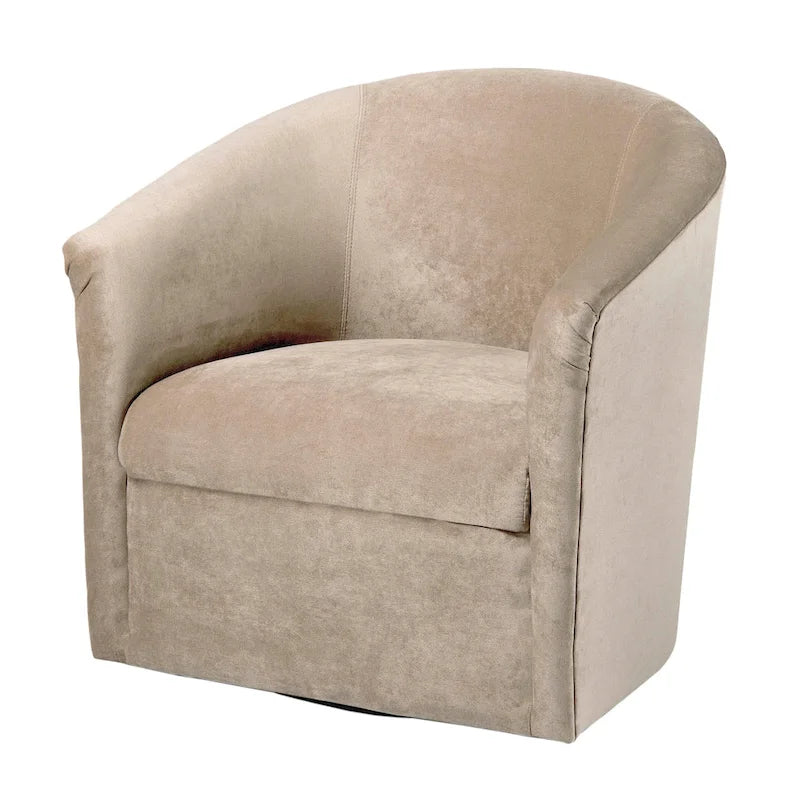Modern Microfiber Swivel Accent Chair