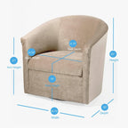 Modern Microfiber Swivel Accent Chair