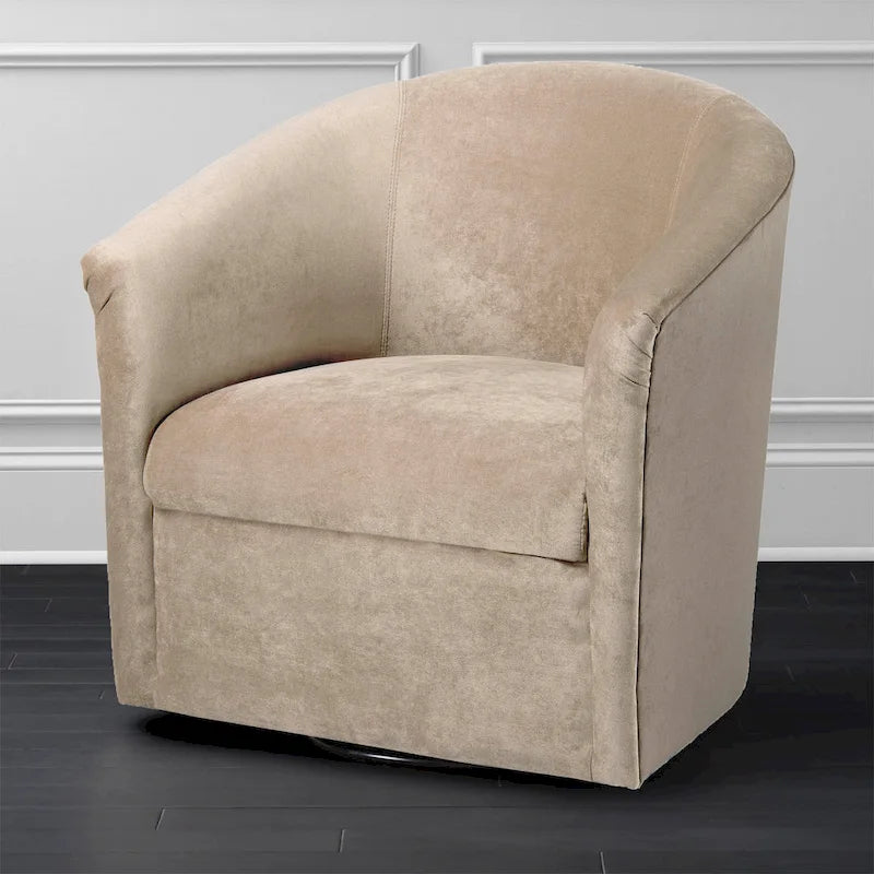 Modern Microfiber Swivel Accent Chair