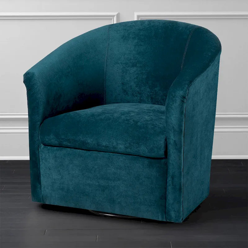 Modern Microfiber Swivel Accent Chair