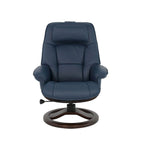 Leather Swivel Recliner with Ottoman