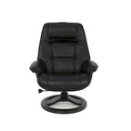 Leather Swivel Recliner with Ottoman