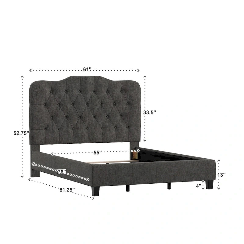 Verstellbares gepolstertes Paneelbett mit Rautensteppung