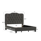 Verstellbares gepolstertes Paneelbett mit Rautensteppung