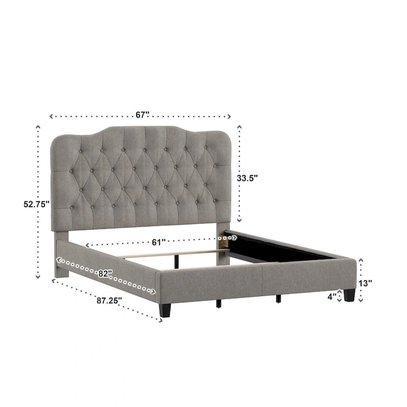 Verstellbares gepolstertes Paneelbett mit Rautensteppung