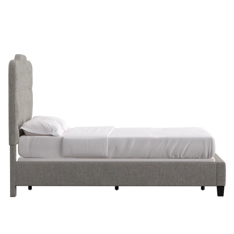 Verstellbares gepolstertes Paneelbett mit Rautensteppung