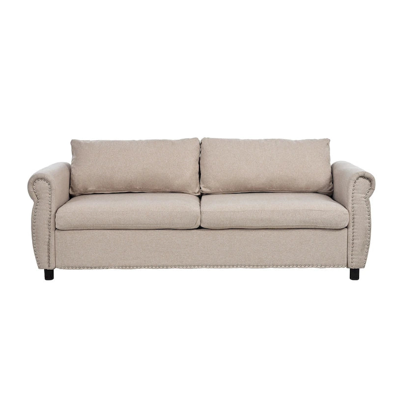 Sofa z funkcją spania 2 w 1 o długości 80.7", z wysuwanym materacem, do salonu lub sypialni