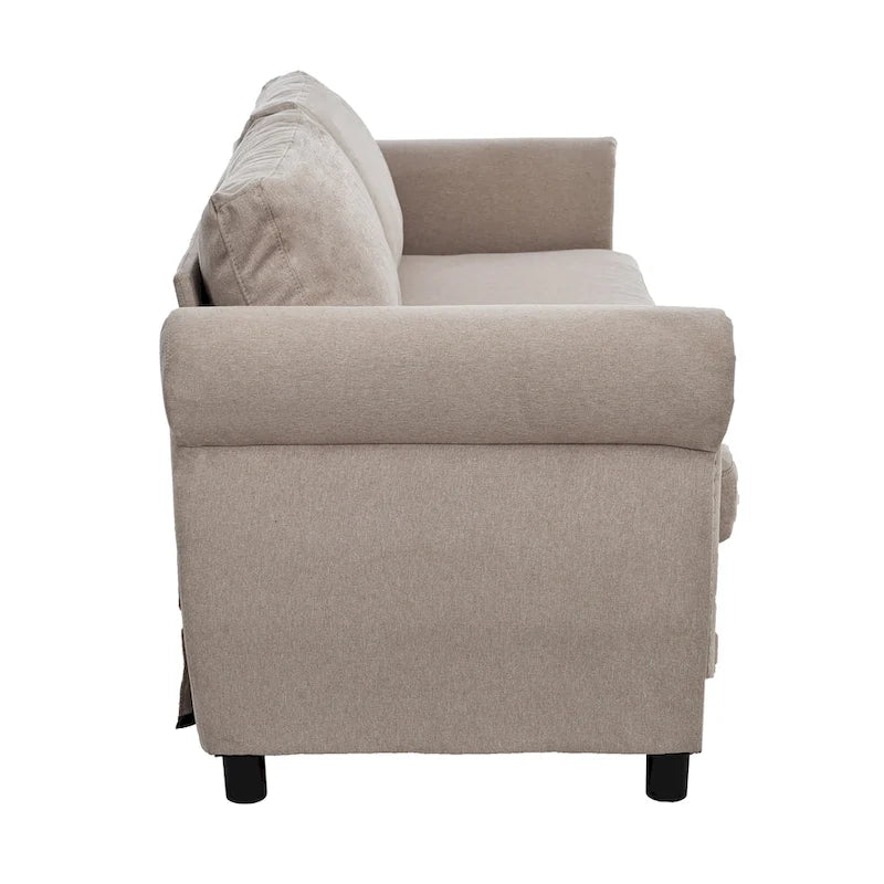 2-in-1-Schlafsofa mit 80.7" Breite und ausziehbarer Matratze für Wohnzimmer oder Schlafzimmer