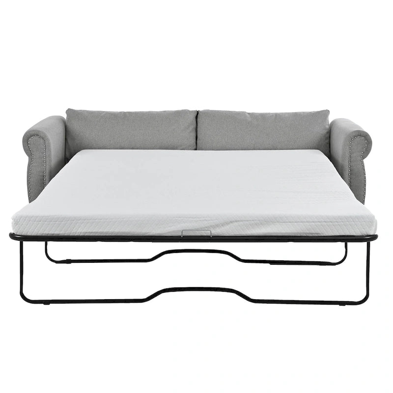 2-in-1-Schlafsofa mit 80.7" Breite und ausziehbarer Matratze für Wohnzimmer oder Schlafzimmer