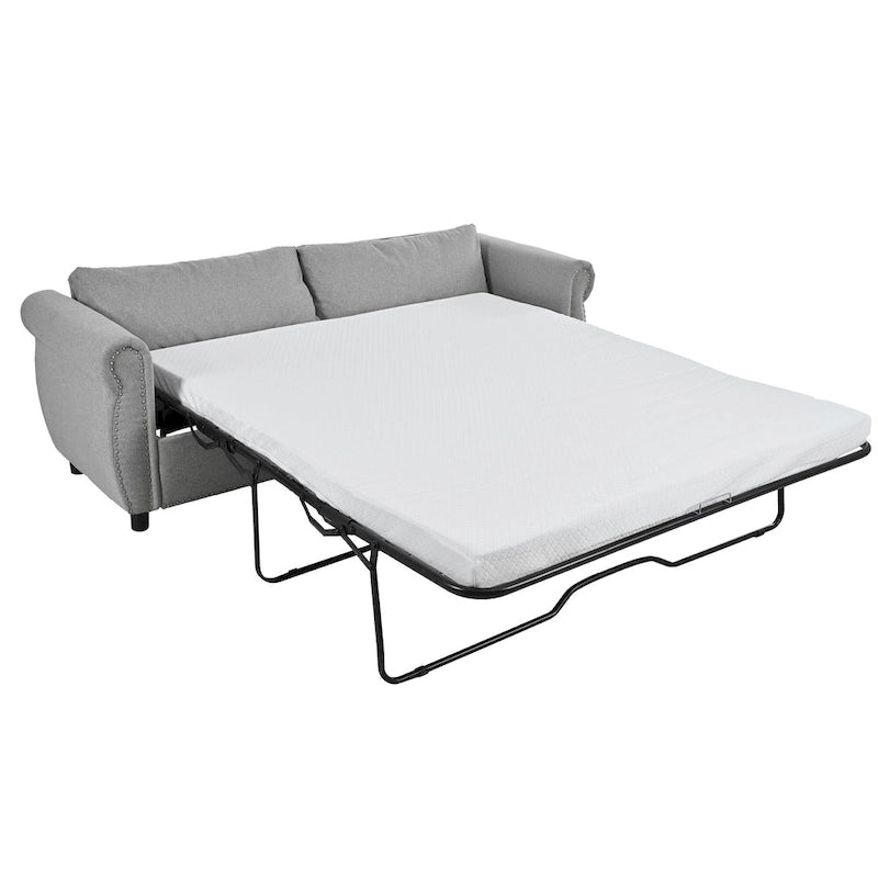 2-in-1-Schlafsofa mit 80.7" Breite und ausziehbarer Matratze für Wohnzimmer oder Schlafzimmer
