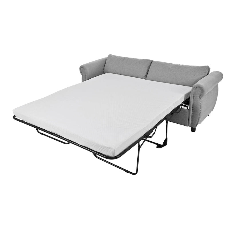 2-in-1-Schlafsofa mit 80.7" Breite und ausziehbarer Matratze für Wohnzimmer oder Schlafzimmer