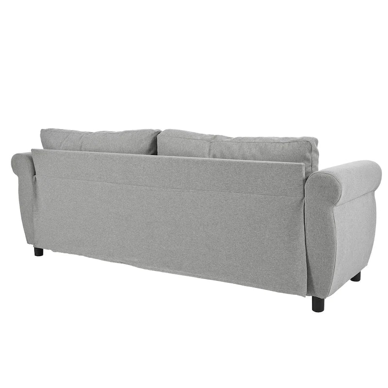 2-in-1-Schlafsofa mit 80.7" Breite und ausziehbarer Matratze für Wohnzimmer oder Schlafzimmer