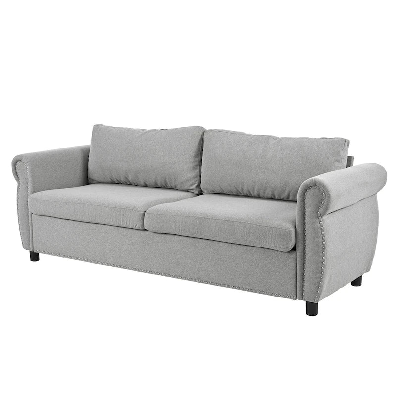 2-in-1-Schlafsofa mit 80.7" Breite und ausziehbarer Matratze für Wohnzimmer oder Schlafzimmer