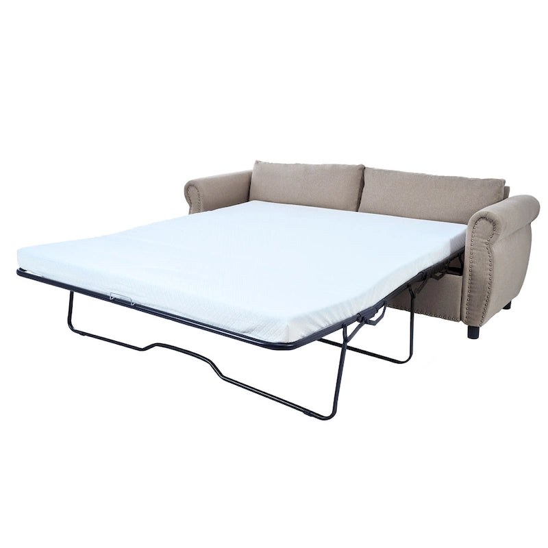 2-in-1-Schlafsofa mit 80.7" Breite und ausziehbarer Matratze für Wohnzimmer oder Schlafzimmer