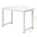 Schreibtisch aus Holz, 43.3 x 23.6 x 29.6 in