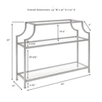 Three-Tier Glass and Gold-Finish Steel Console Table