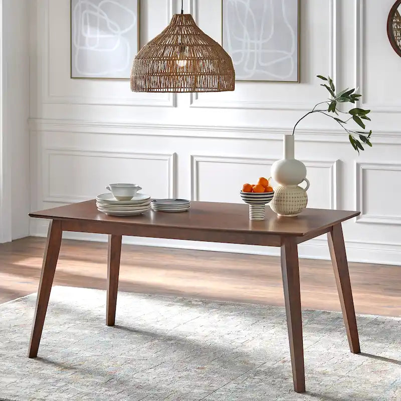 Mid-Century-Esstisch mit Walnuss-Finish