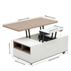 Hub-Couchtisch mit Schubladen und Ablageflächen