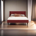 Gepolstertes Plattformbett in Full Size mit verstellbarem Kopfteil