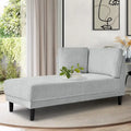 Chaise longue imbottita con struttura in legno massello