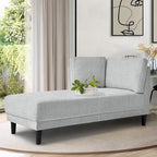 Chaise longue imbottita con struttura in legno massello