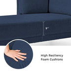Chaise longue imbottita con struttura in legno massello