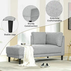 Chaise longue imbottita con struttura in legno massello