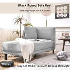 Chaise longue imbottita con struttura in legno massello
