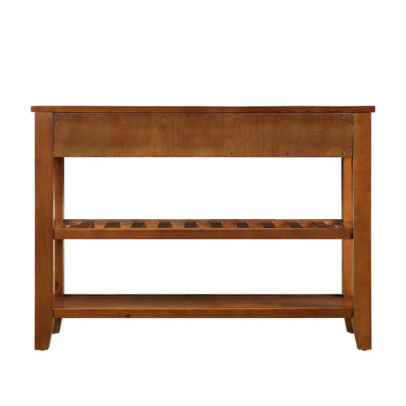 Consoletafel in mid-century-stijl van 42" met 2 laden en 2 open vakken