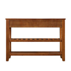 Consoletafel in mid-century-stijl van 42" met 2 laden en 2 open vakken