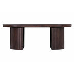 Ovale bruine houten salontafel van 51 in