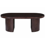 Ovale bruine houten salontafel van 51 in