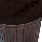 Ovale bruine houten salontafel van 51 in